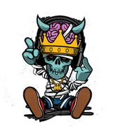 Hip Skull Rapper Illustration Graffiti Hop Cartoon - Free PNG