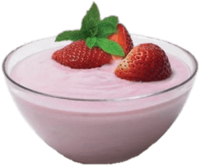 Strawberry Yoghurt Transparent Png - Yogurt