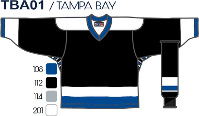 Sp Apparel League Series Tampa Bay Lightning Black Sublimated Hockey Jersey - Emblem Png