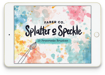 Splatter And Speckle Procreate Stamp Brushes U2014 Maja Faber - Procreate Png