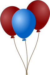 Red Balloon Clipart - Balloons Red White And Blue Transparent Png