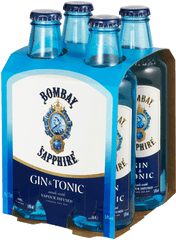 Buy Bombay Sapphire Gin Tonic 275ml - Bombay Sapphire Gin And Tonic Png