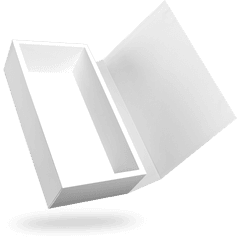 White Rectangular Magnetic Box - Horizontal Png