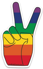 Rainbow Peace Sticker - Clip Art Png