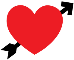 Heart Arrow Red PNG File HD