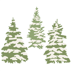 Download Winter Tree Set Svg Scrapbook Title Cut - Winter Trees Vector Clipart Png