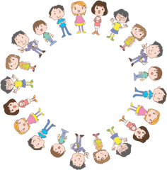 Kids In Circle Vector Image - Kids Circle Png