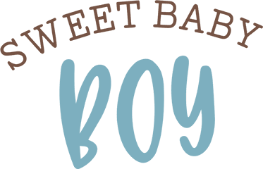Sweet Baby Boy Svg Cut File - Sweet Baby Boy Text Png