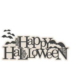 Download Happy Halloween Title Svg Scrapbook Cut File Cute - Cute Title For Halloween Png