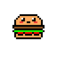 Hamburger Fries French Line Minecraft Rectangle - Free PNG