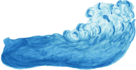 Watercolor Ocean Wave Transparent - Wave Watercolor Png