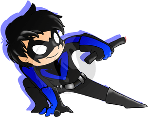 Download Chibi Nightwing Png - Nightwing Chibi Png