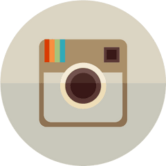 Vector Instagram Flat Picture - Flat Round Instagram Icon Png