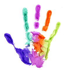 Watercolor Kids Handprint Png Vector - Transparent Hand Print Paint