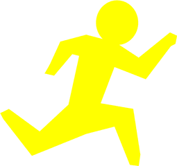 Running Man - Yellow Clip Art At Clkercom Vector Clip Art Man In Yellow Running Png