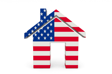 Png - American Flag Home Icon
