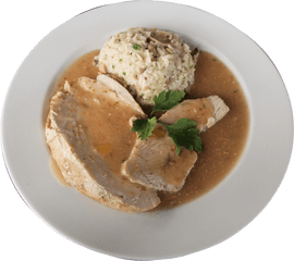 Turkey With Rice - Tableware Png