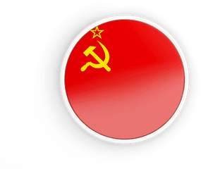 Round Icon With White Frame - Flag Of The Soviet Union Png