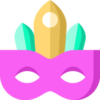 Mask Pic Eye Carnival Colorful - Free PNG