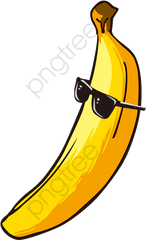 Banana Png Clipart - Cartoon Banana With Sunglasses Banana With Sunglasses Cartoon