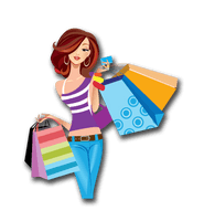 Short Shopping Hair Vector Smiling Girl - Free PNG