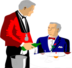 Free Stock Photo Illustration - Waiter Serving Food Clipart 4 Png