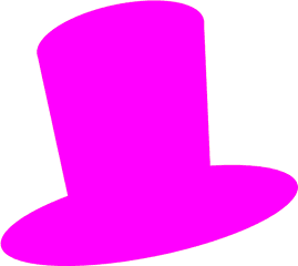 Pink Clipart Top Hat Picture - Pink Cartoon Top Hat Png