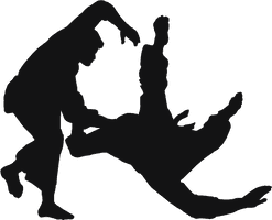 Silhouette Fighting Free Download PNG HQ