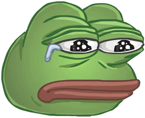 Pepe The Frog Kermit Sticker - Kermit The Frog Crying Png