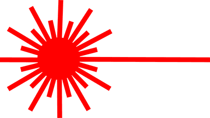 Red Laser Beam Clipart - Laser Symbol Svg Png