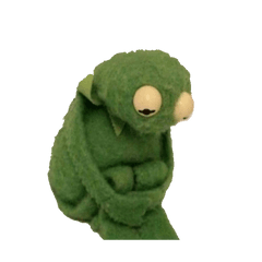 Kermit Sticker Sad Sadkermit Edit - Kermit Meme Png