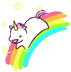 Kawaii Cute Rainbow Unicorn Sticker By Tabarak - Kawaii Rainbow Cute Drawing Png
