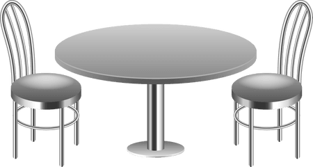 Library Of Table Picture Black And White Stock Transparent - Table And Chair Clipart Png