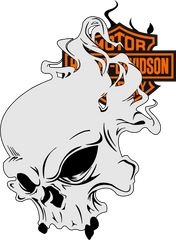 Pin - Logo Harley Davidson Skull Png