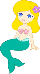 Clip Art Library Mermaid - Blonde Mermaid Clipart Png