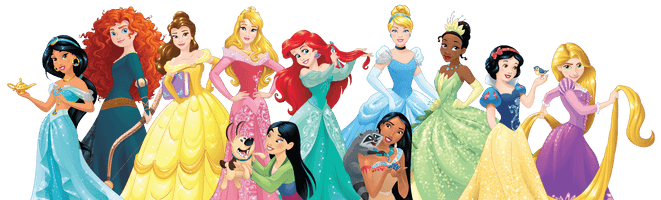 Ariel Belle Aurora Jasmine Rapunzel Princess Disney - Free PNG