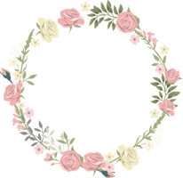 Pink Floral Circle Border Download HQ - Free PNG