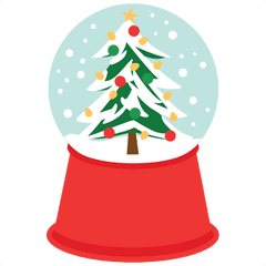 Christmas Tree Snowglobe Svg Cuts Scrapbook Cut File Cute - Christmas Polar Bear Cartoon Png