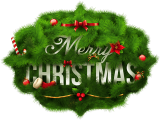 Christmas Card Greeting Green - Christmas Ornament Png