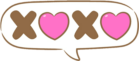 Xoxo Bubble Love Heart - Xoxo Text Bubble Transparent Xoxo Clipart Png