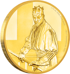 Star Wars Classic Darth Maul 14oz Gold Coin - Star Wars Gold Coin Png