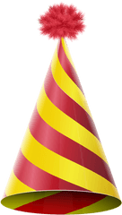 Download New Years Party Hat Png - Red And Yellow Party Hat