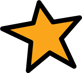 Download Clipart Star Orange - Colored Star Outline Png