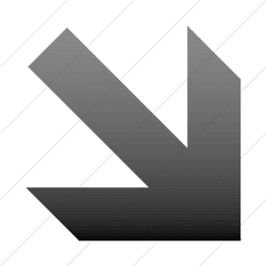 Iconsetc Simple Black Gradient Aiga Right And Down Arrow Icon - Vertical Png