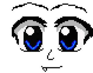 Download Anime Eyes Nose And Mouth - Anime Mouth Pixel Art Pixel Art Gacha Life Png