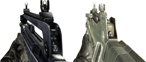 Cod Mw2 And Black Ops Famas Side - Byside Callofduty Cod Gun Png