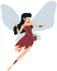 Fairy Dress Wing Leaf Dance - Fairy Png