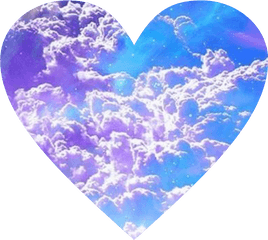 Heart Cloud Png - Blue And Purple Heart