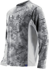 Huk Icon Camo Ls White 185 - Huk Shirts Png