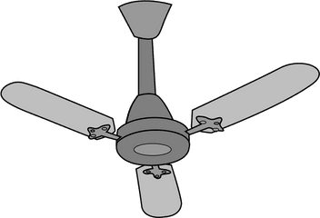 Ceiling - Fan Black And White Png